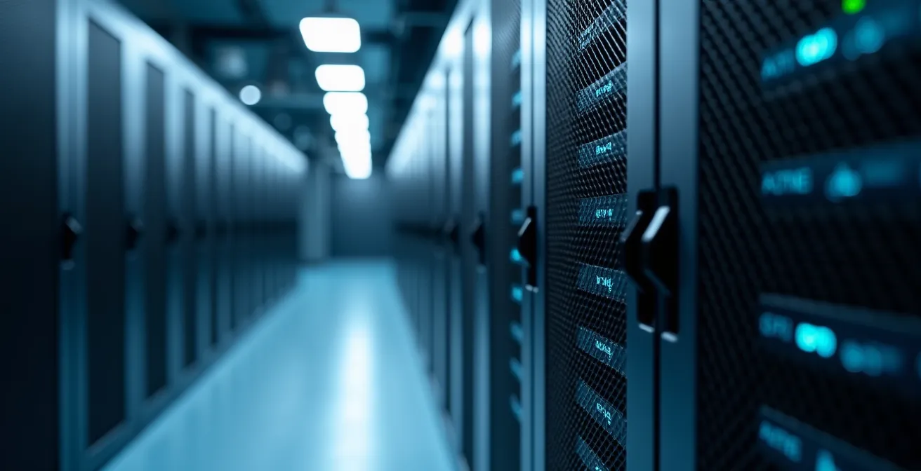 FPGA accelerator cards installed in data center server rack